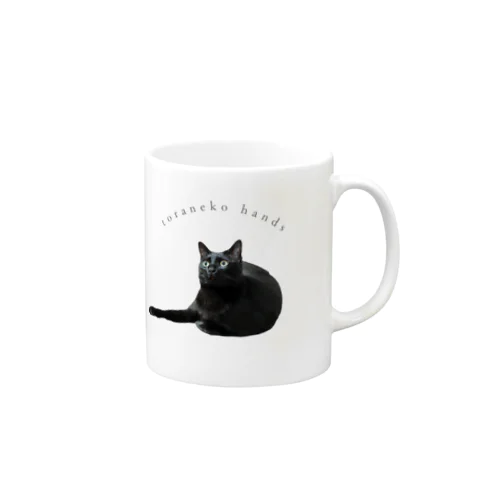 黒猫ねぎ マグカップ