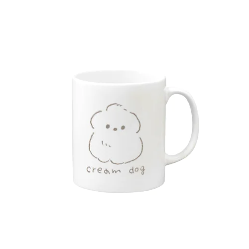 cream dog マグカップ