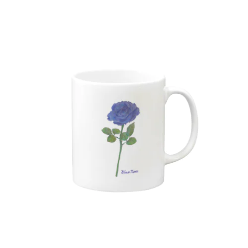 夢叶う青い薔薇 Mug