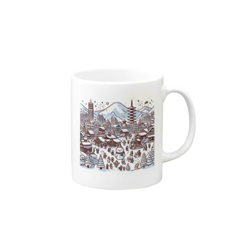 雪の花火 Mug