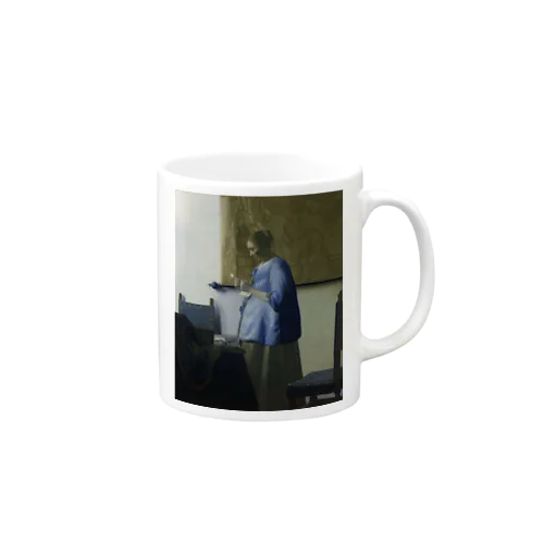 青衣の女 / Woman Reading a Letter Mug