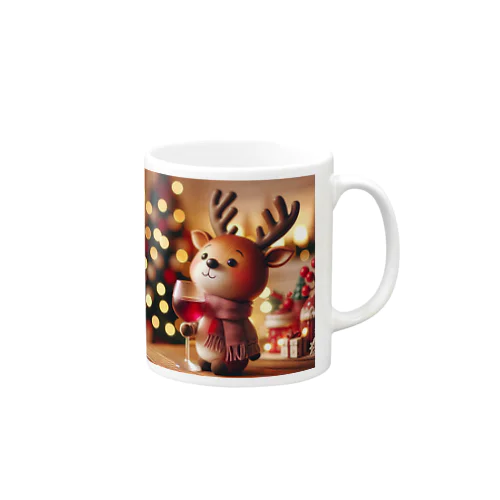 呑(どん)となかいinクリスマス　デフォルメver Mug