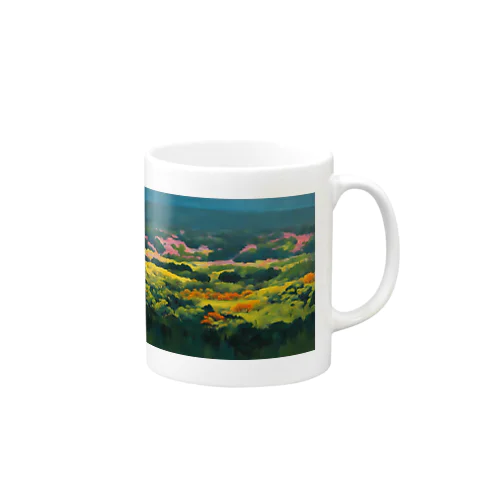 色彩豊かな自然風景 マグカップ