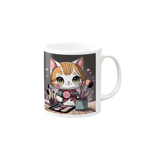 猫のメイクアップアーティスト Mug