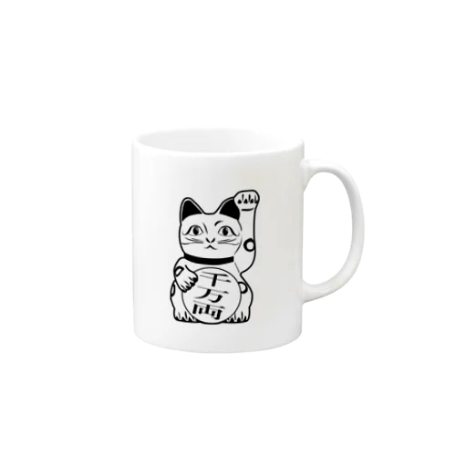 月に招き猫 Mug