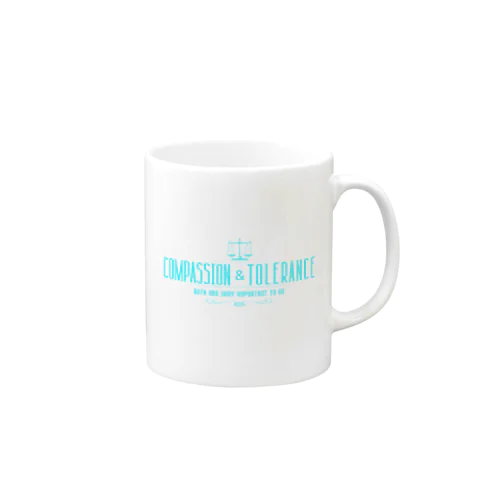 つりあう天秤（共感と寛容）（ブルー） Mug