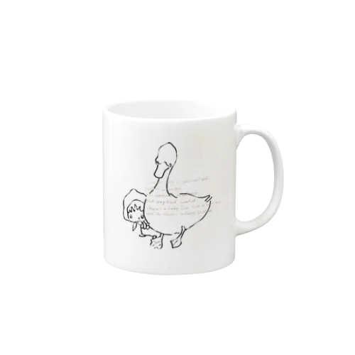 ずきんbabyと母さんアヒル Mug