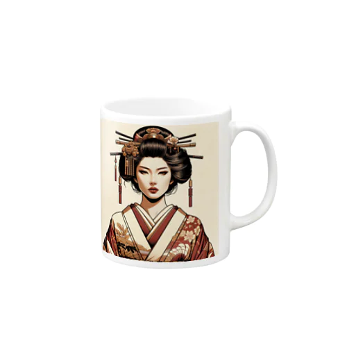 和の粋を纏う、優美な姿Elegance in tradition, a vision of grace. Mug