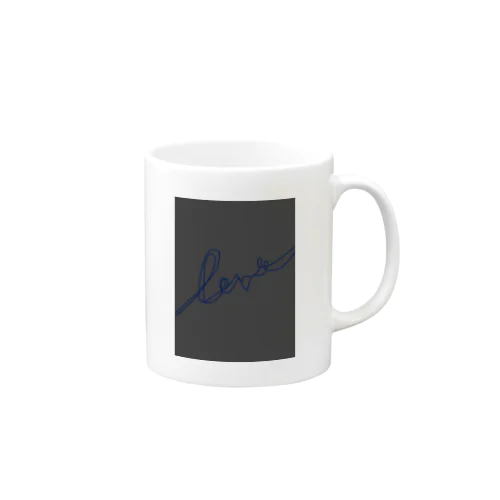 Charcoalgray ✖️ Blue Logoart Mug