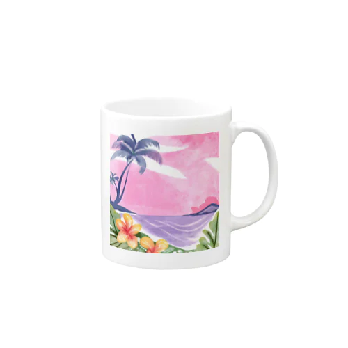 Hawaii　海とハイビスカス Mug
