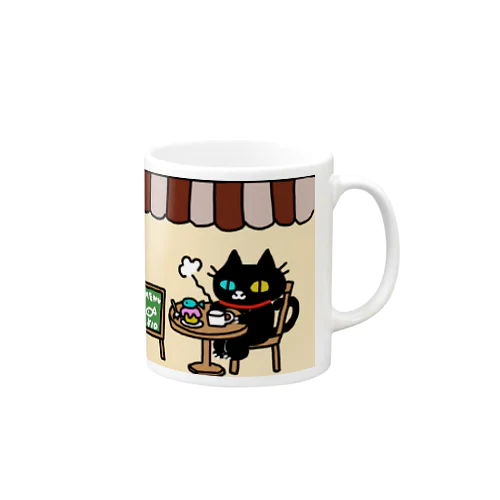 黒猫ティータイム Mug