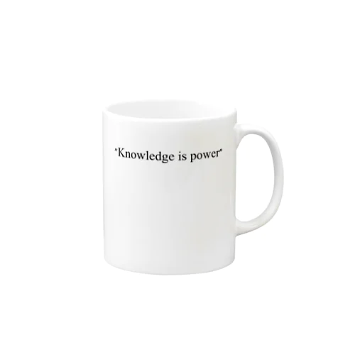 "Knowledge is power" マグカップ