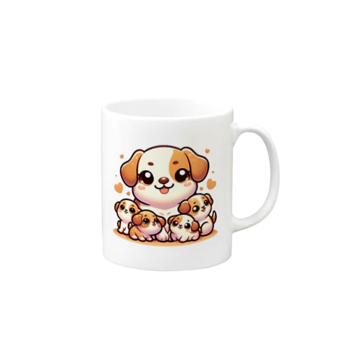 わんぱく子犬とやさしいママ Mug