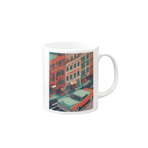 レトロな街並み風景 Mug