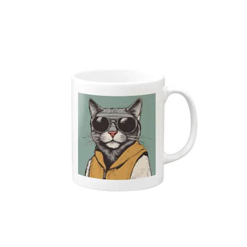 サングラスをした猫 Mug