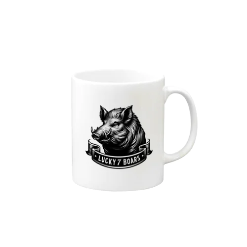 幸運をもたらすイノシシ。ラッキーボア！ Mug