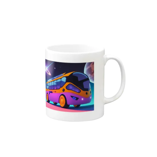 宇宙旅行に行ったバス Mug