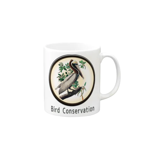 野鳥保護「カッショクペリカン」Bird　Conservasion　 　 Mug