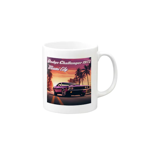 Dodge Challenger 1972 Miami cityモンスターマシーン Mug