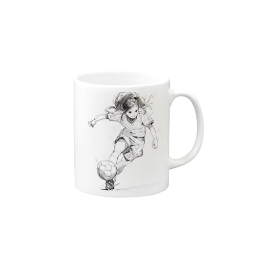 サッカー女子 Mug