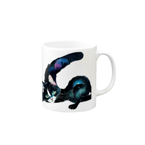 黒猫と魔法の尻尾 Mug