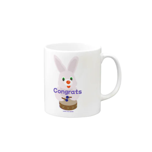 レトロアメリカンうさぎ -Congrats- Mug