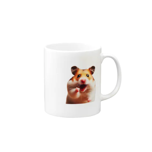 指を刺すハムスター Mug