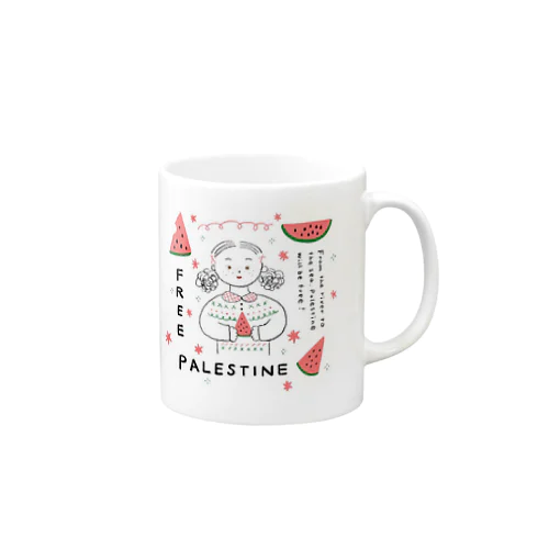 FREE PALESTINE マグカップ