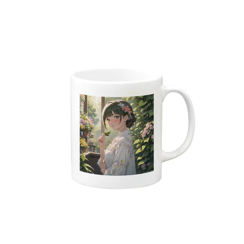 植物や花を大切にする環境意識の高い子リス Mug