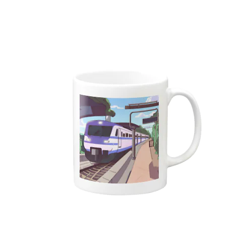 軽快で洗練されたモダン鉄道 Mug