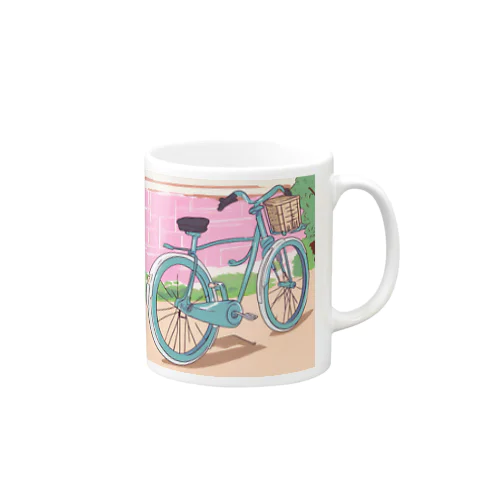 カラフルなレトロ自転車💐 Mug