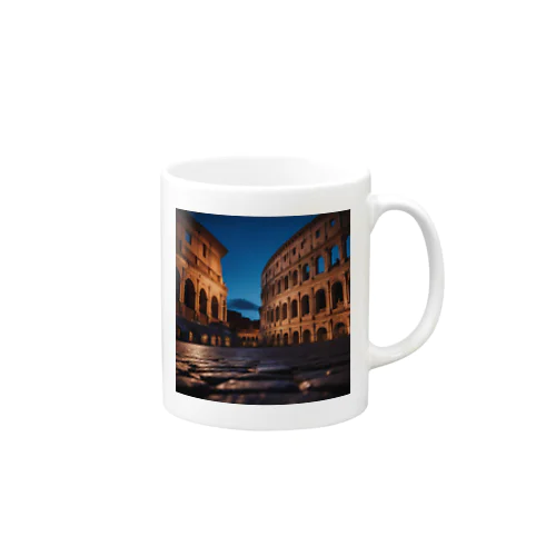 夕闇に染まるコロッセオの風景 Mug