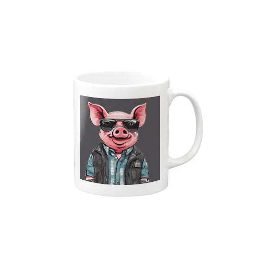 かっこいい豚 Mug