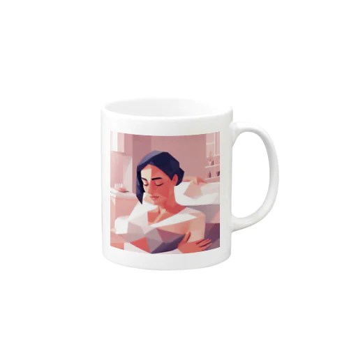 マッサージを受けている美人 Mug