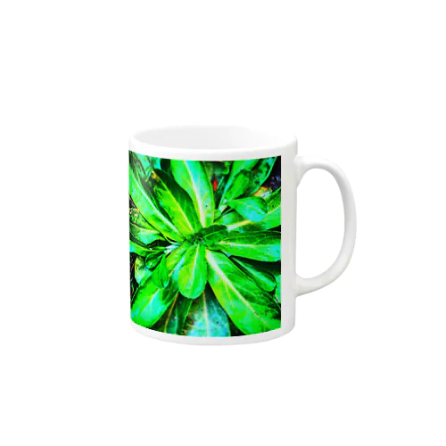 緑の葉の力 マグカップ