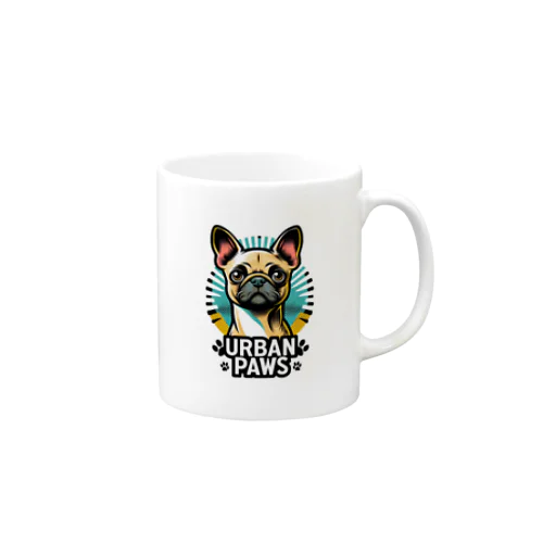 パグチワワ「Urban paws 」 マグカップ