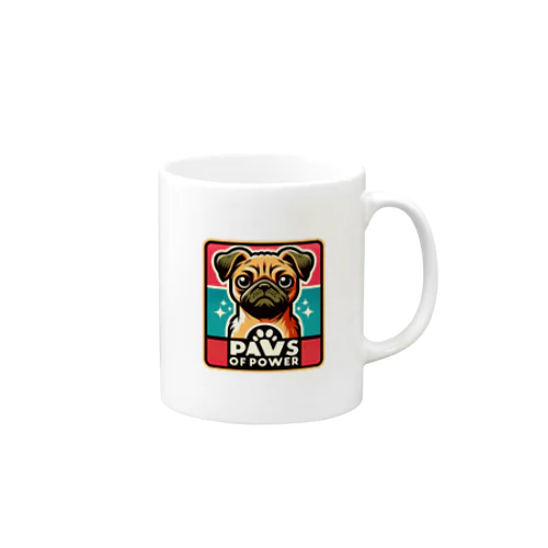 パグチワワ「Paws of Power」 Mug