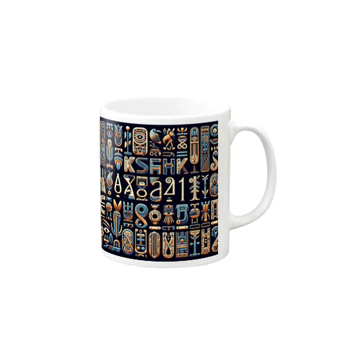 古代エジプト柄 Mug