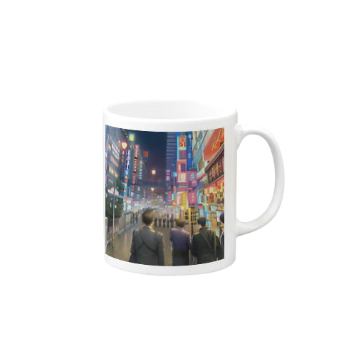 都会の夜 Mug