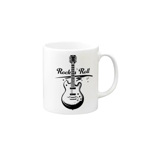 ロックンロールロゴブラック Mug