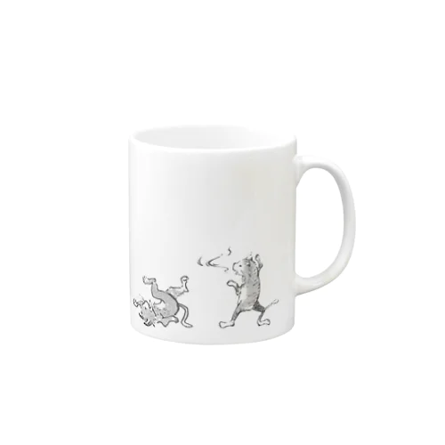 猫獣戯画 マグカップ