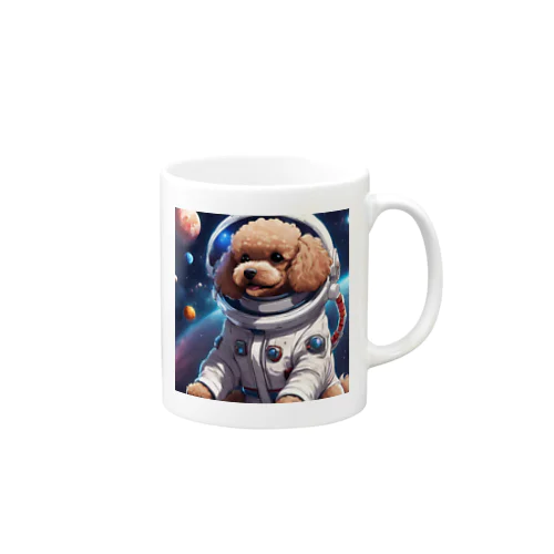 宇宙に挑戦するトイプードル Mug