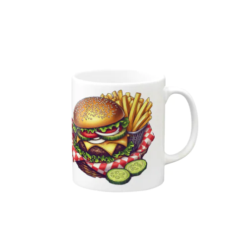 チーズバーガーセット Mug