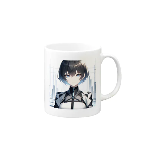 未来的なAI美女 Mug