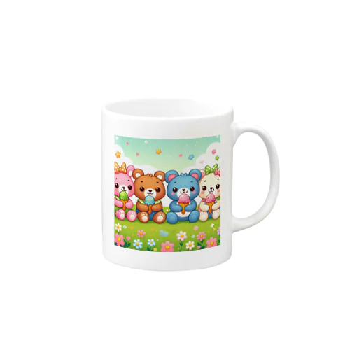 可愛いクマ４姉妹 Mug