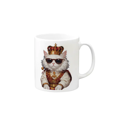 サングラスをかけた王様猫 Mug