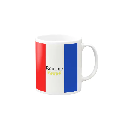 ルーティン 国旗ロゴ Mug