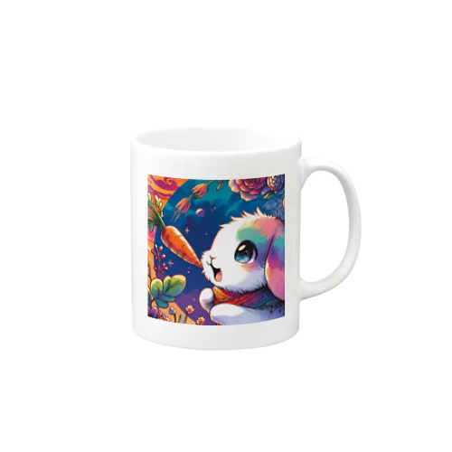 にんじんを食べてるウサギ2 Mug