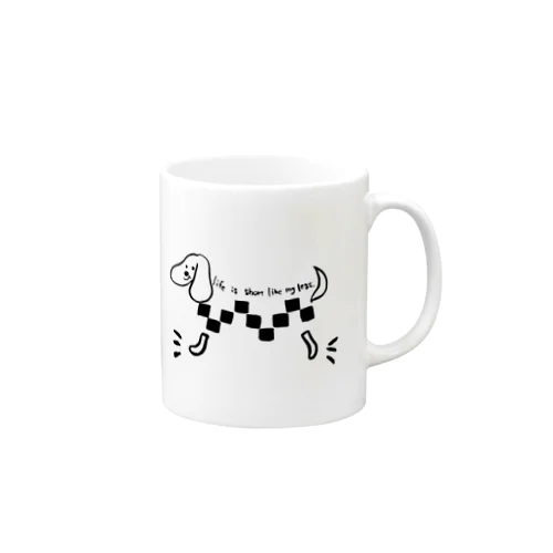 チェック柄わんこ Mug