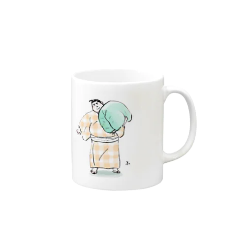 初場所！ふっくらしたものを運んでいるふっくらした人 Mug